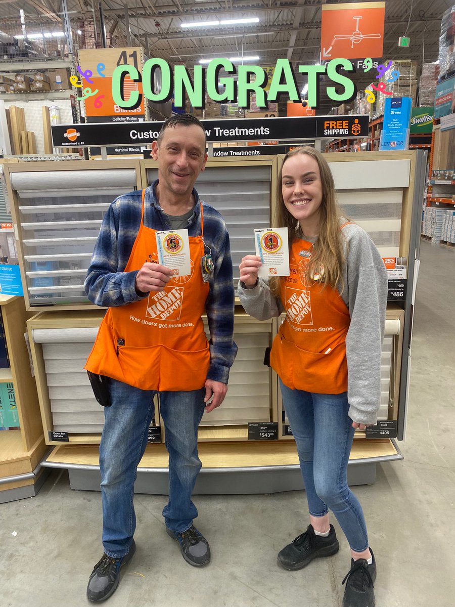 2 of our awesome flooring specialist have reach milestones this month! Scott has reached his 6 year mark and Lauren has reached her 1 year! Congrats, thanks for all you guys do!