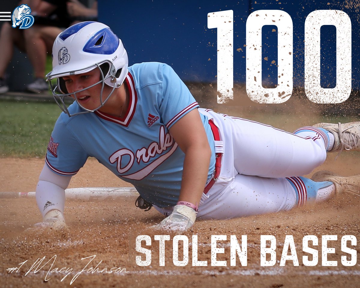 𝙉𝙚𝙚𝙙 𝙛𝙤𝙧 𝙎𝙥𝙚𝙚𝙙 💨

Big time milestone for Drake’s career leader in stolen bases!

<a href="/macy_johnson4/">Macy Johnson</a> x <a href="/DrakeSoftball/">Drake Softball</a> 

🥎🐶🥎