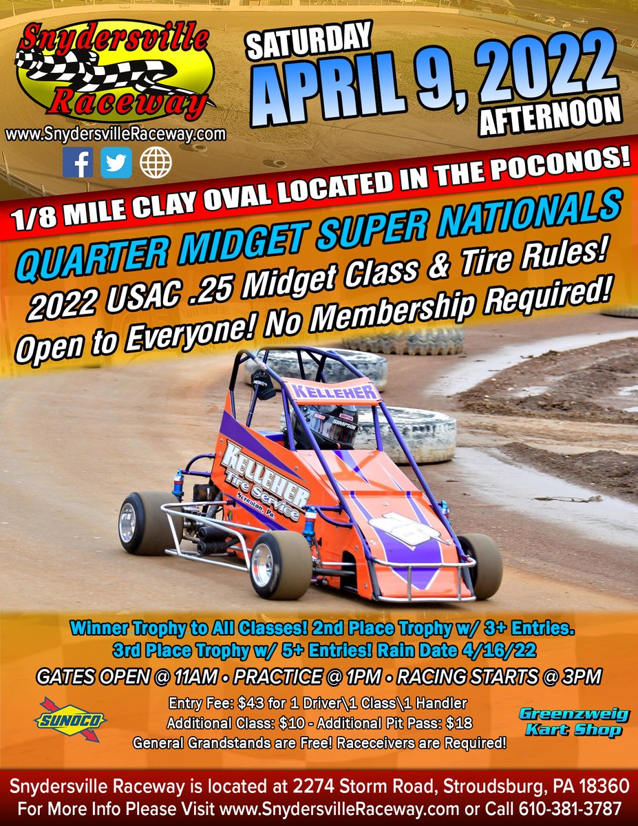 svilleraceway's tweet photo. Busy weekend at the Ville! Opening Night 4/8 with $200 to win Heavies and Regular Show. On 4/9 we have the Quarter Midget Super Nationals. Come join us this weekend for exciting short track racing! #karting #ShortTrack #quartermidget #Racing https://t.co/OqkIOyjly2