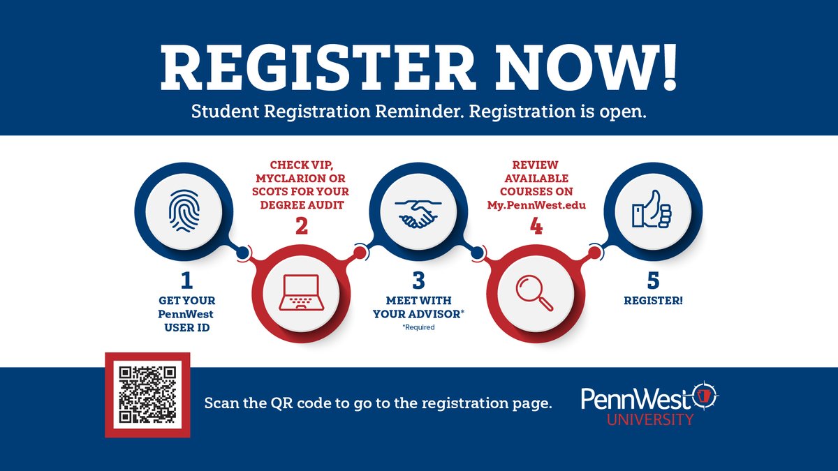 pennwclarion's tweet image. Ready...set...go register. See our instructions below and go to: bit.ly/PennWestRegist… for more information.