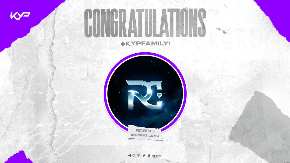 KyPXperience's tweet photo. May you all congratulate @akaRob1ns on his promotion to the Leader of the Sniping Division, it is more than well deserved! 💜

Thank you for everything, thank you, for being you! 💜

#KyPFamily https://t.co/hIdZKQI9ST