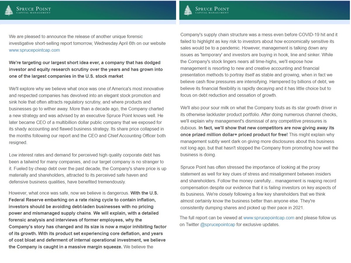 Spruce Point Capital tweet media