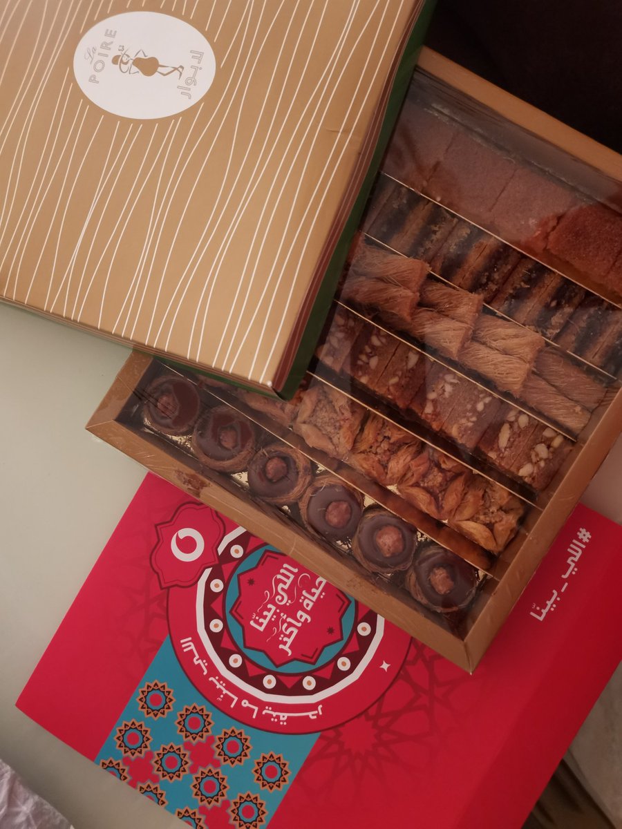 Ahmed_Raway95's tweet photo. A big shout out and thank you to @VodafoneEgypt & @LaPoireEgypt for this marvelous Ramadan gift box.๐
An amazing set of oriental eastern desserts. I really enjoyed it!๐
Thanks for the nice gesture!โค๏ธ
#ุงููู_ุจูููุง_ุญูุงุฉ #ุฑู
ุถุงู #Ramadan #vodafone #dessert #eastern #easterndessert https://t.co/Qq83W0A2Sk
