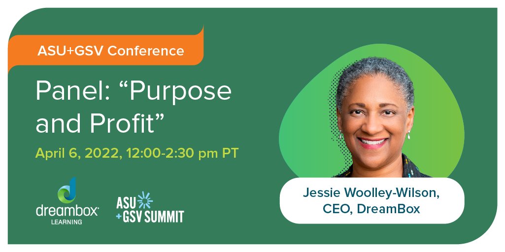 Join our CEO, <a href="/jessieww/">JW</a>, tomorrow, April 6th at the <a href="/asugsvsummit/">ASU+GSV</a>! She'll be on StageX from 12 to 2:30 p.m. PT. Find out more here: okt.to/vZ4WEj #DreamBoxLearning #EdTech #ASUGSVSummit