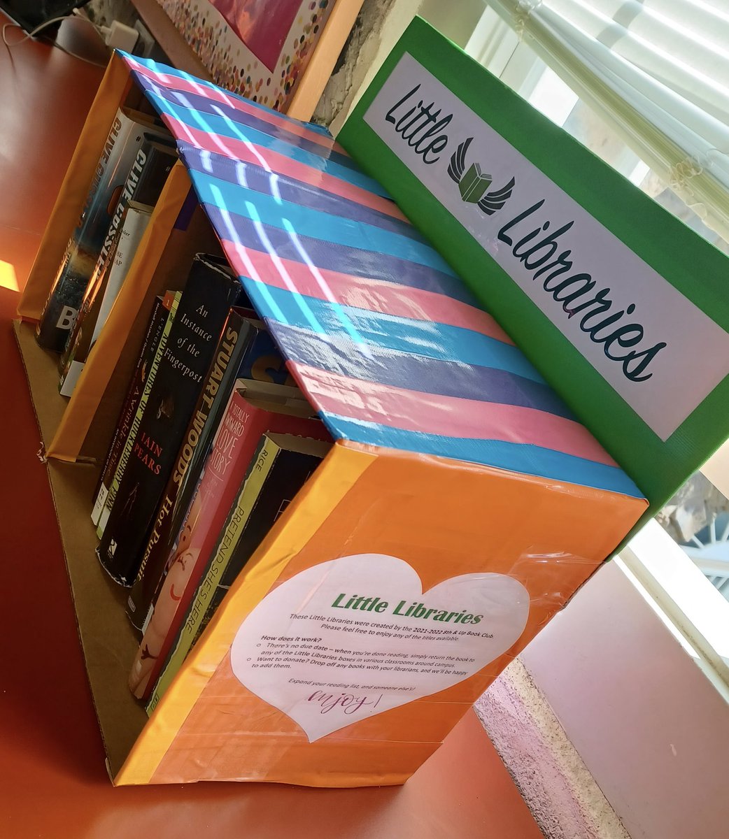 In honor of #NationalLibraryWeek our #MidPacific Book Club distributed little #LendingLibraries to various classrooms. Feel free to read a book!
