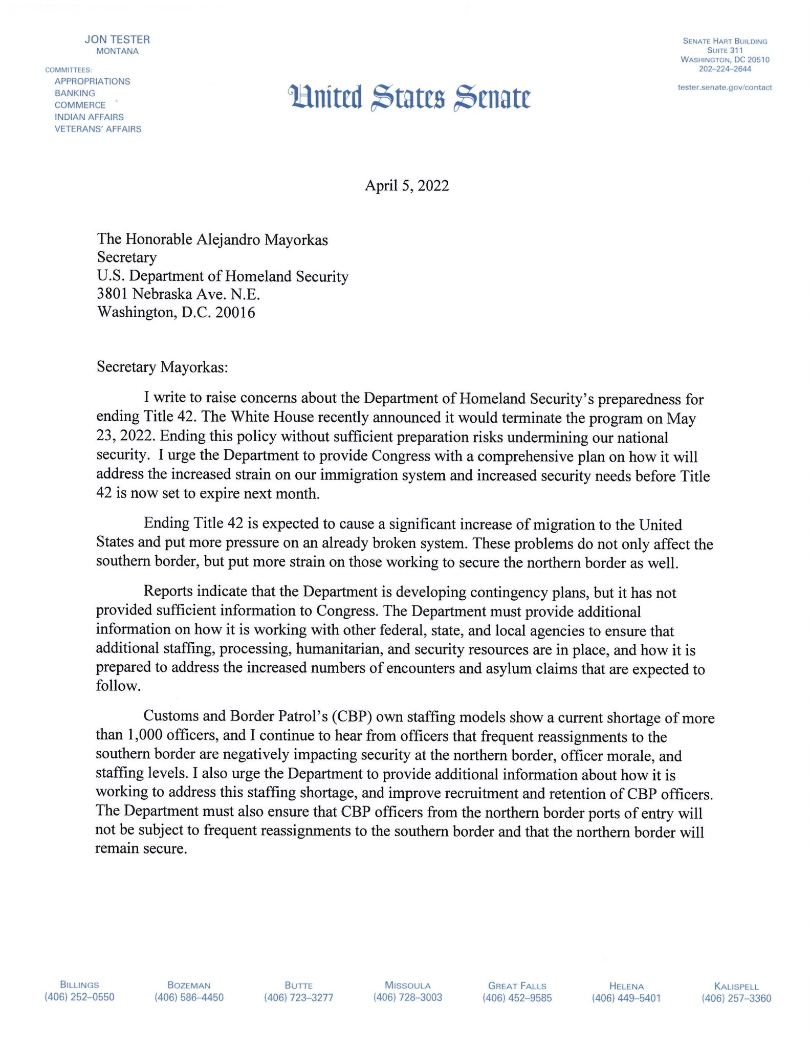 Senator Jon Tester on Twitter "I'm strongly opposed to the