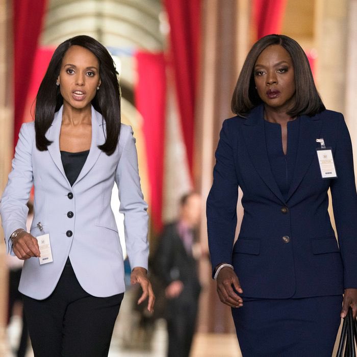 shadowandact's tweet photo. In honor of the 10 year anniversary of #scandal drop your favorite moment from the series. We'll go first! 

The #Scandal and #HowToGetAwayWithMurder crossover was perfection 🙌🏾 https://t.co/vYyMPU4XkJ
