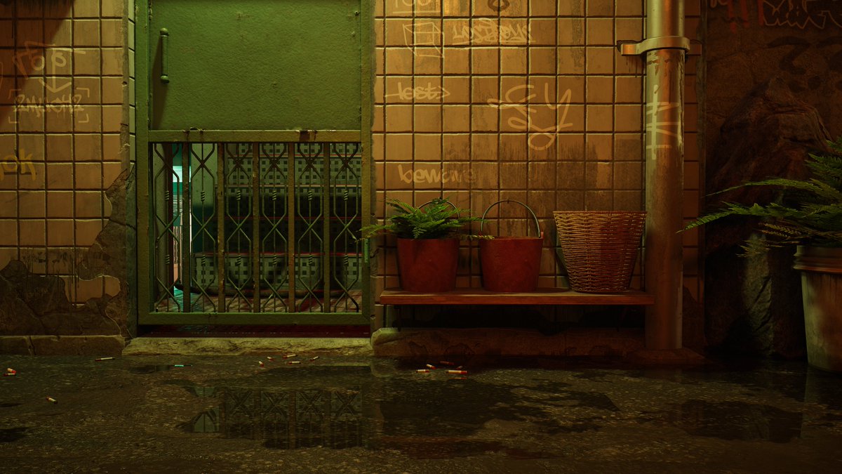 Rendered in real-time in Unity. Inspired by Stray <a href="/HKdevblog/">STRAY</a> #art #3dart #madewithunity #gamedev