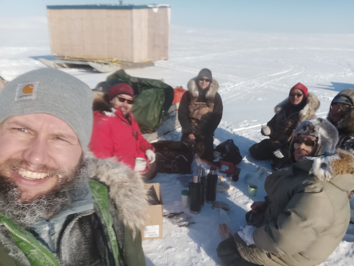 bushcraft_tech's tweet photo. 160 km trip while towing a cabin across the arctic tundra.  Beautiful trip, and it went off without a problem thanks to the amazing skills and multi-generational knowledge in the crew.  Great job boys! https://t.co/56nTNPDasD