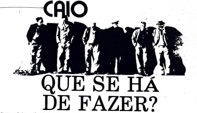 Por favor, você que está aí me lendo agora, você tem alguma sugestão? O que é que a gente faz quando tudo parece ter se tornado incolor - inodoro - insípido - inclusive ou/e principalmente nós mesmos? 
caiofcaio.blogspot.com/2022/04/uns-di…