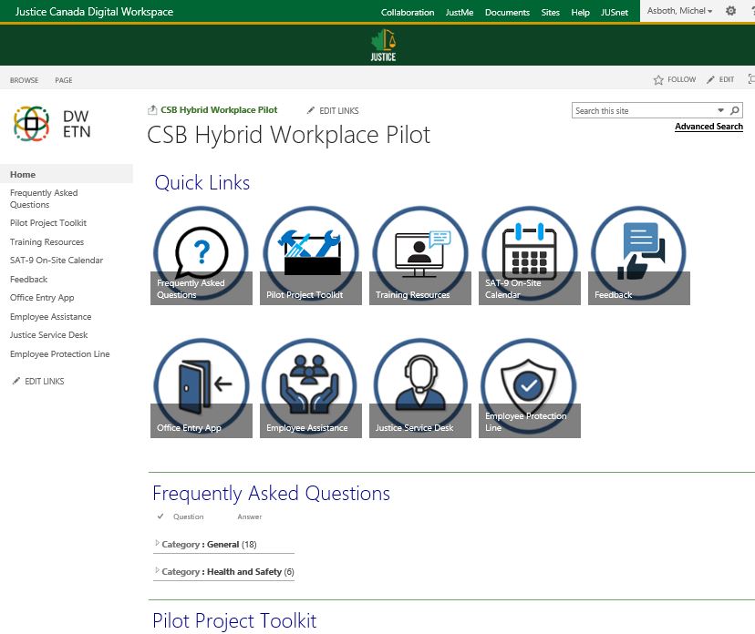 MShazbot's tweet photo. Just signed-off on a temp #fow Telewk agr 1 day /wk flex in office that expires in early July to test the @JusticeCanadaEN #hybridwork pilot along with the full branch in our before times #GCWorkplace floor. #flexGC https://t.co/icl9pxnBlo