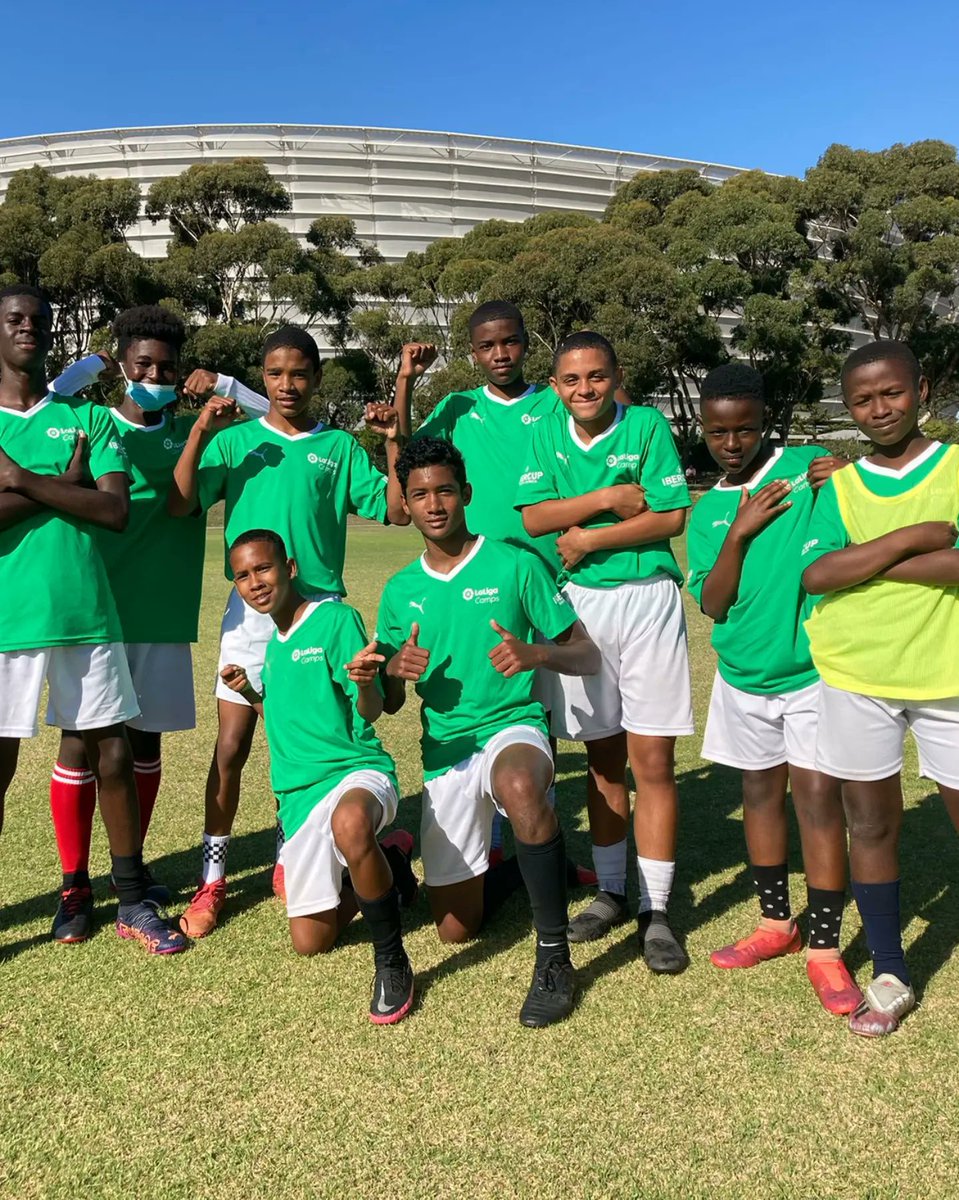 SaulGhaw's tweet photo. What a great week in @laligacamps.sa. Thanks for the great attitude of  players and coaches. Thanks also to my colleague and friend Jose Angel García for taking into account every single detail and last but not least all the team from LaLiga South Africa. See you soon mates. https://t.co/db6fY8WtOo