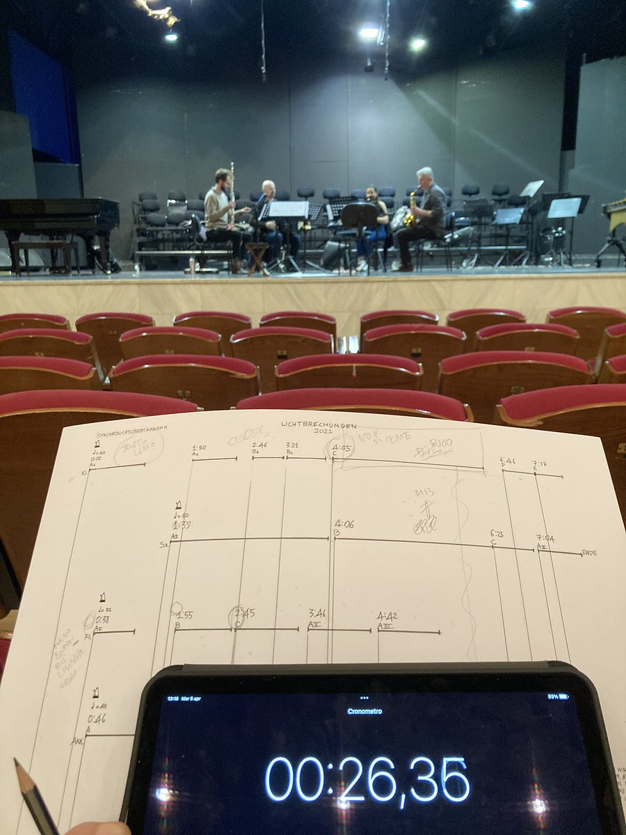 flashingdevice's tweet photo. First rehearsal of Lichtbrechungen today at #OutHearNewMusic with @klangforumwien 💎🖤 https://t.co/FAGssBmOHK