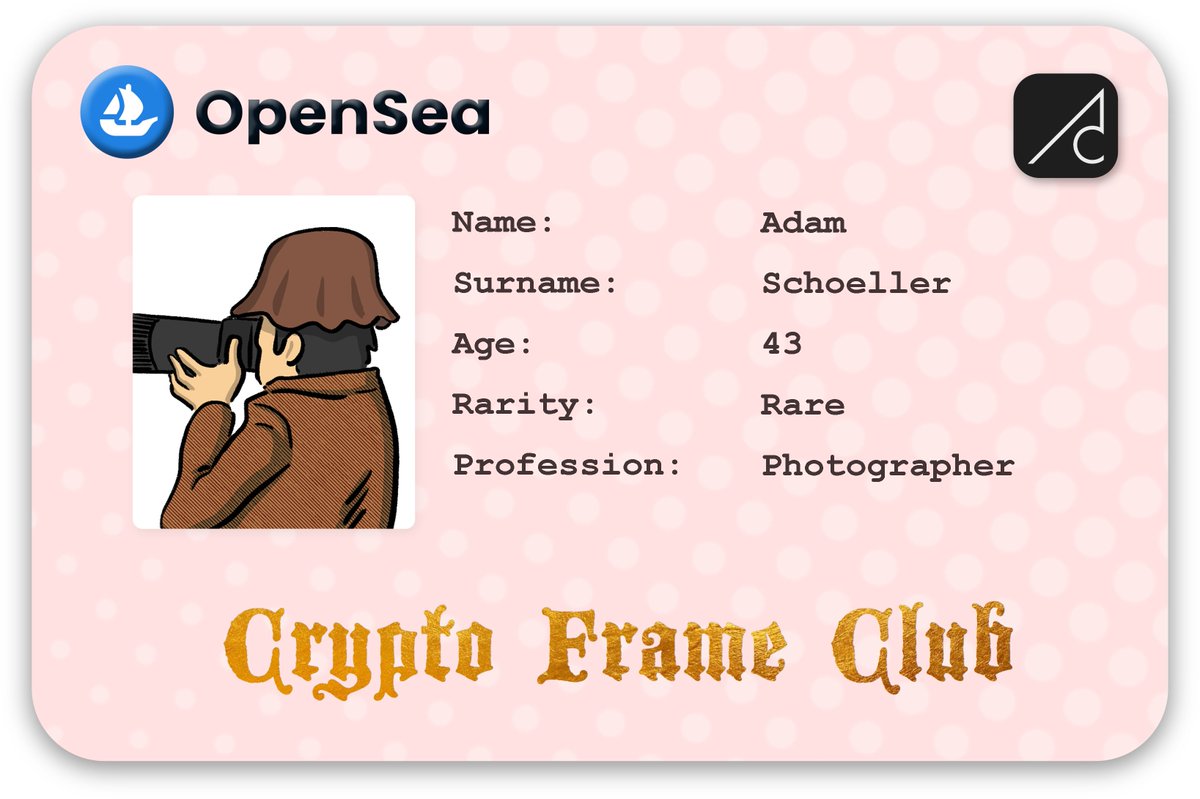 cryptoframeclub's tweet photo. What kind of photography do you like? Discover the Photographer in our collection of unique frames for NFT! #nftcommunity #NFTinvestors https://t.co/0MCNP1QApL