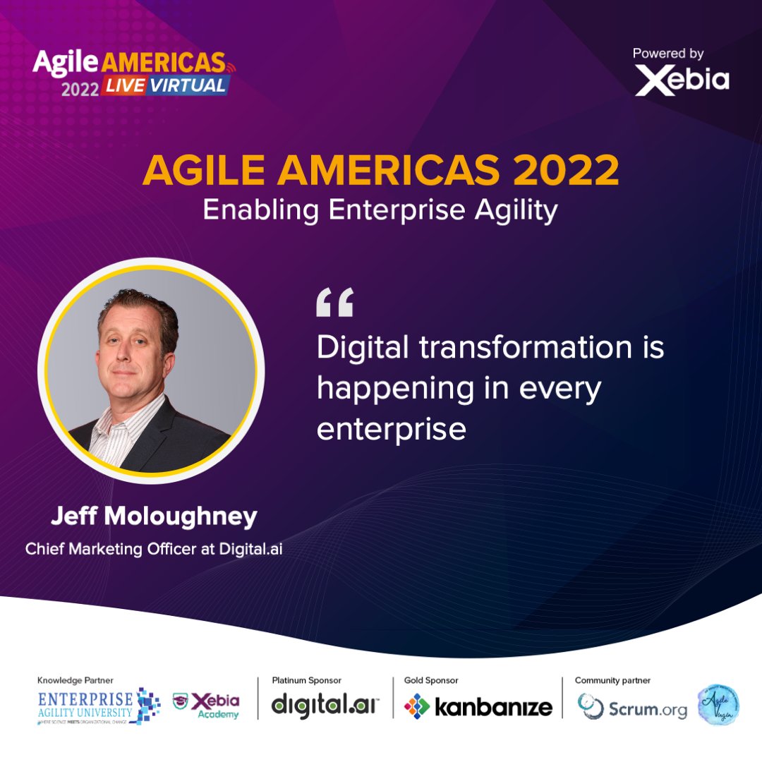 Amazing session by Jeff Moloughney on "What's Next: AI-powered Enterprise Agile &amp; Dev-Ops" at #AgileAmericas2022.

Thank you so much for sharing your knowledge and insights with us.