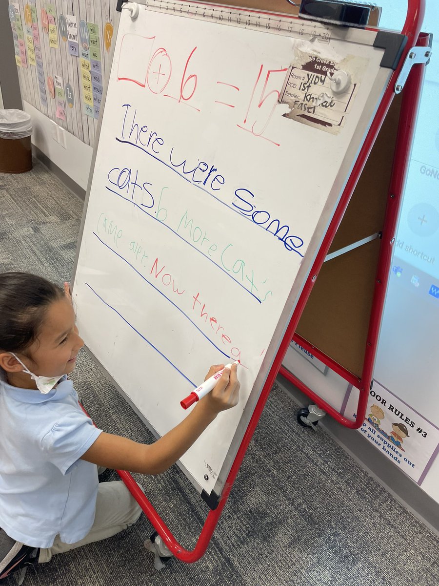 HannahHaas413's tweet photo. Generating our own class word problems! #startunknown #interactivewriting #firstgrade https://t.co/mH4sybKvbp