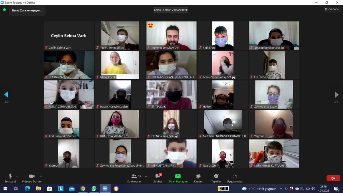 BirDokun's tweet photo. Öğrenci - öğretmen webinarımız @doc_enc @sehitercaneker @CinerFeyzullah @DurusoyUlku @Şehit Ahmet Akyol İlkokulu @85Yil https://t.co/M1A5KBde1D