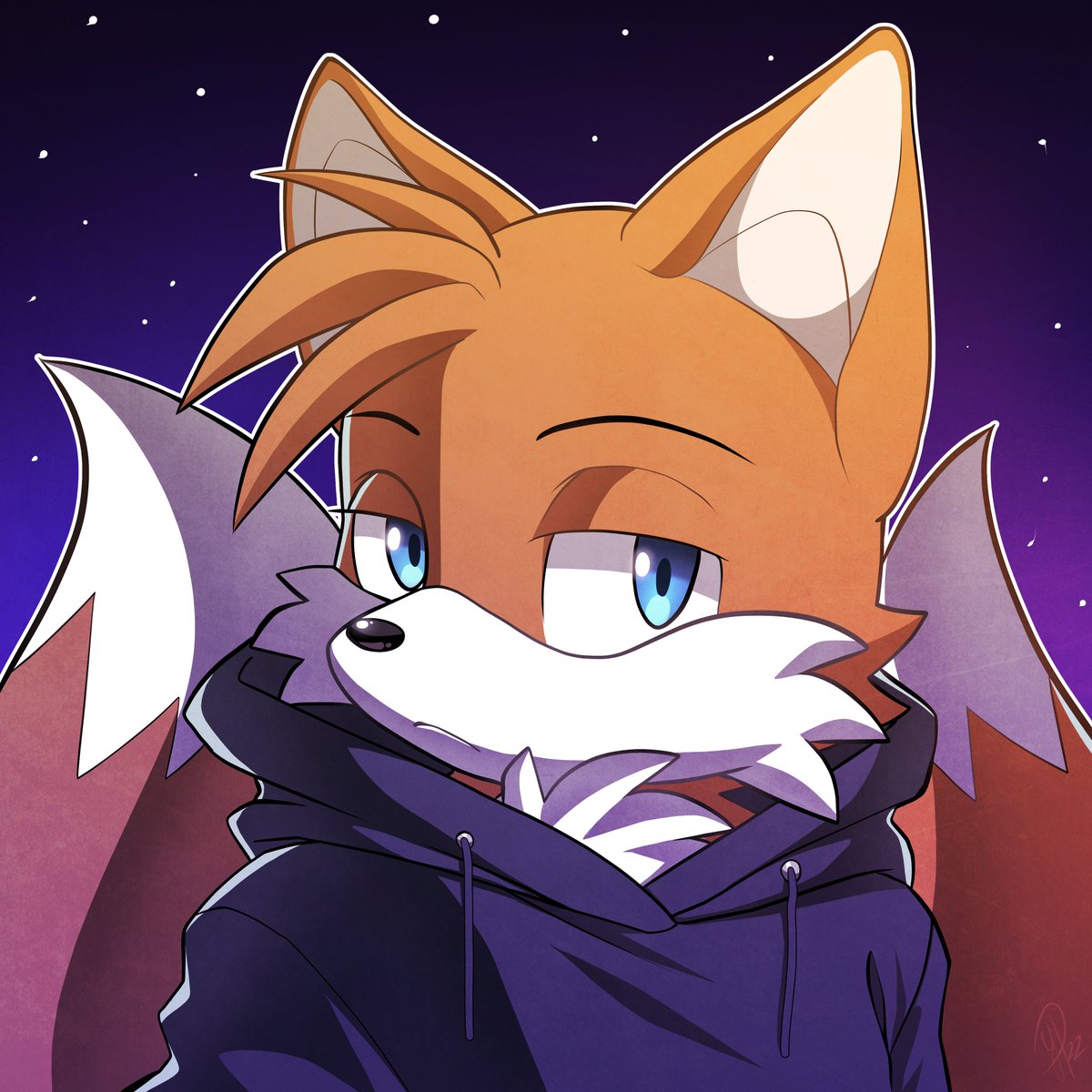 tails is chilling in new PFP commissioned from <a href="/Yamer/">ヤメル Yamer 🦈</a> 😎😎