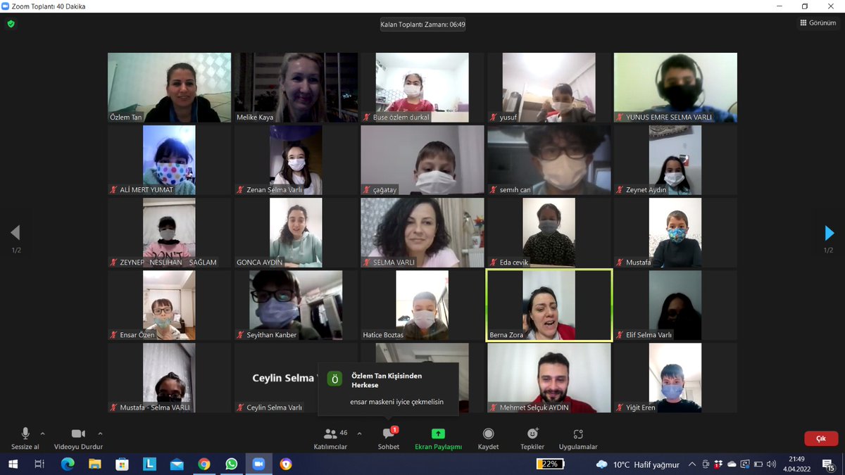 BirDokun's tweet photo. Öğrenci - öğretmen webinarımız @doc_enc @sehitercaneker @CinerFeyzullah @DurusoyUlku @Şehit Ahmet Akyol İlkokulu @85Yil https://t.co/M1A5KBde1D