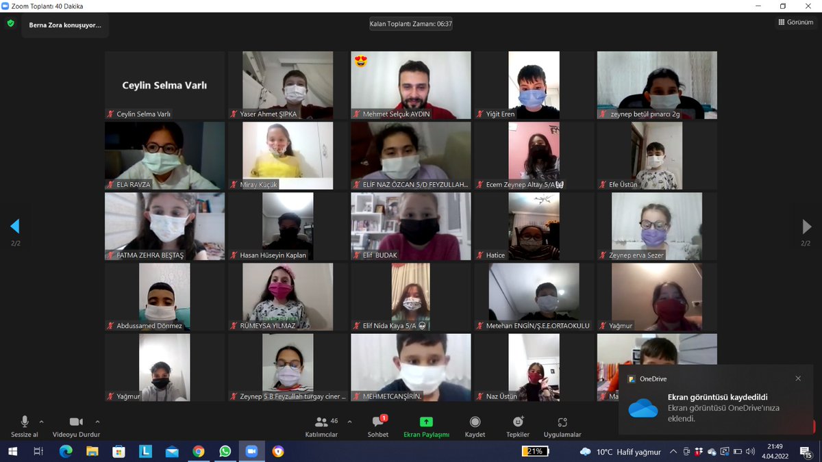 BirDokun's tweet photo. Öğrenci - öğretmen webinarımız @doc_enc @sehitercaneker @CinerFeyzullah @DurusoyUlku @Şehit Ahmet Akyol İlkokulu @85Yil https://t.co/M1A5KBde1D