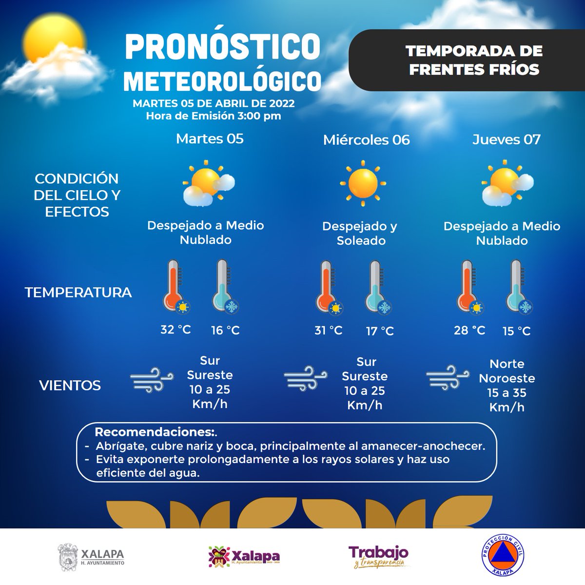 pc_xal's tweet photo. #PronósticoMeteorológico Vespertino para la Región de Xalapa.
#TrabajoYTransparencia
#PCXalapa
#Xalapa https://t.co/pHSAET2OO9