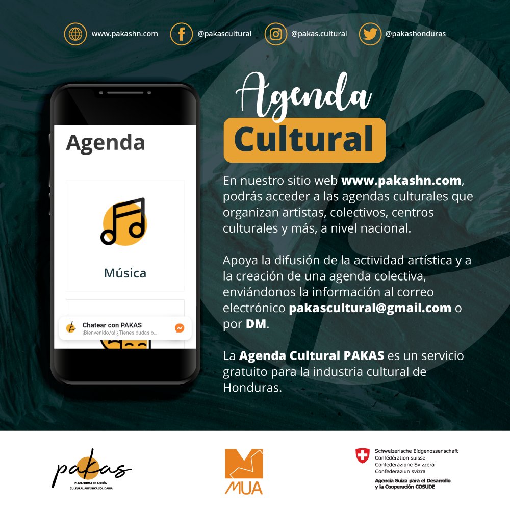 pakashonduras's tweet photo. #PAKAS es una plataforma virtual que propicia la #participación creativa de artistas, trabajadores y trabajadoras de la industria cultural de Honduras. Compártenos tu agenda cultural al correo electrónico: pakascultural@gmail.com y lo publicaremos en nuestra web y redes sociales. https://t.co/Fg9RIPTSF6