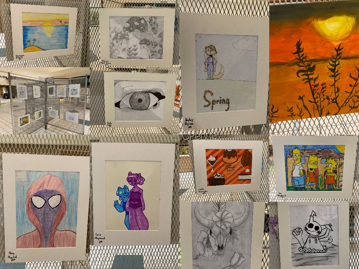 SouthSeminole21's tweet photo. Check out the SCPS Spring Art Show at Seminole Towne Center.  Our Hurricanes’ creative “voices” are STORMing the Art World. Way to go, Mr. Bishop! 🌪🎨#SSALeads https://t.co/mikEQfczlV