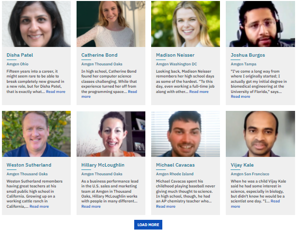 ABEProgOffice's tweet photo. One goal of #ABE is to make students aware of the many different careers they can have in biotech. To do that, we create profiles of @Amgen staff from all different parts of the company to show an array of possibilities. Share them with your students! https://t.co/EV4hd3P5VA https://t.co/5i8tPjw8L6