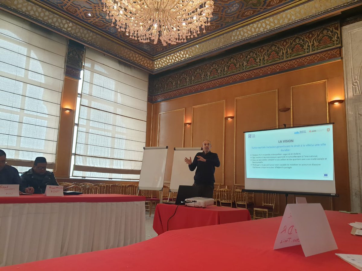 MobdiunCreative's tweet photo. Lors de l'atelier appelé « Inclusion sociale, urbaine et économique » dans le cadre d'élaboration de la Stratégie de la Ville organisé par la Municipalité de Tunis, @MobdiunCreative a souligné l'importance d'une approche  qui prend en considération les besoins des #jeunes. https://t.co/mhTB2UWGoL