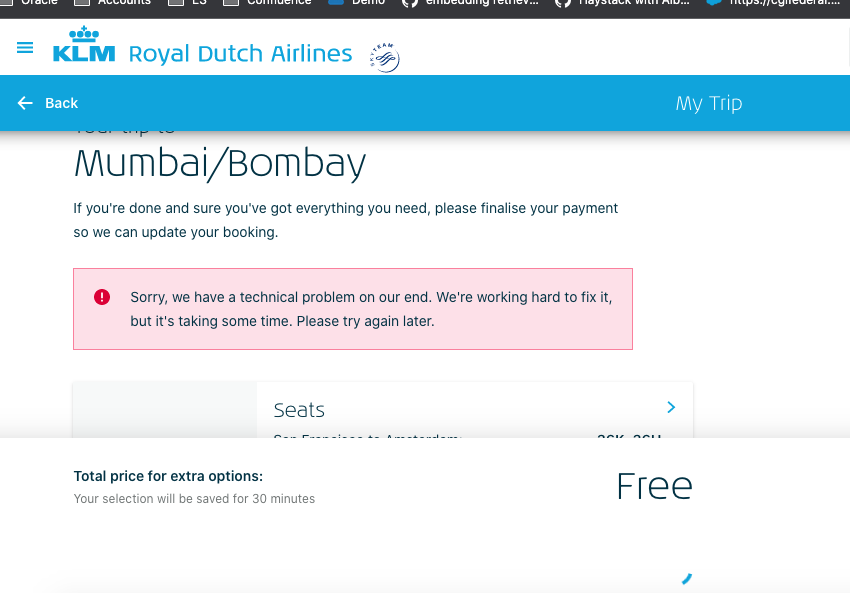 ankitpatil's tweet photo. @KLM_US @KLM Why is it not possible to select seats from your website? https://t.co/H6eZDpA3ua