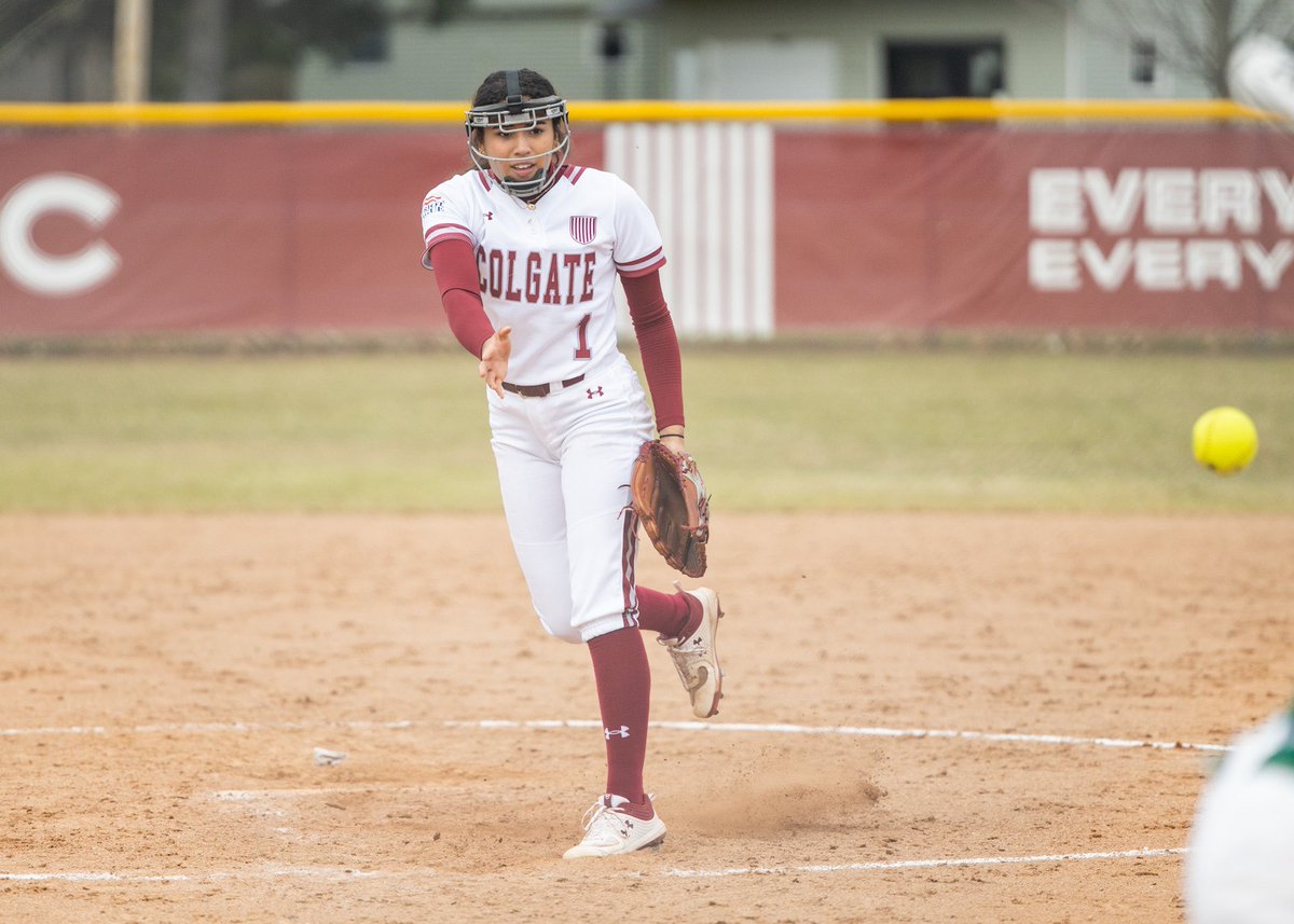 ColgateSoftball's tweet photo. Special shoutout to Mia Edwards. 

Her 1️⃣6️⃣ strikeouts in Game 1 against Binghamton is a new single-game record. 

And she did it in her ninth career start! 

#GoGate https://t.co/zOkygjE9tI