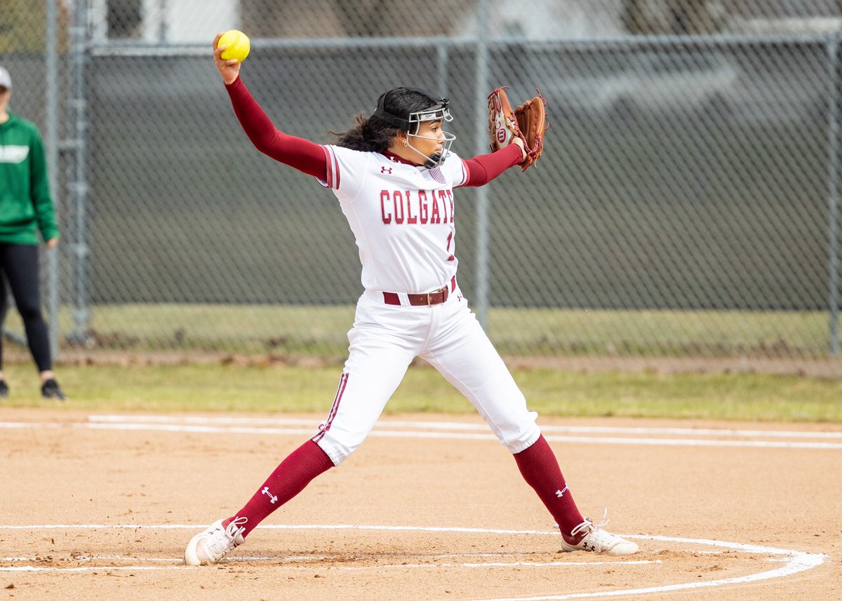 ColgateSoftball's tweet photo. Special shoutout to Mia Edwards. 

Her 1️⃣6️⃣ strikeouts in Game 1 against Binghamton is a new single-game record. 

And she did it in her ninth career start! 

#GoGate https://t.co/zOkygjE9tI