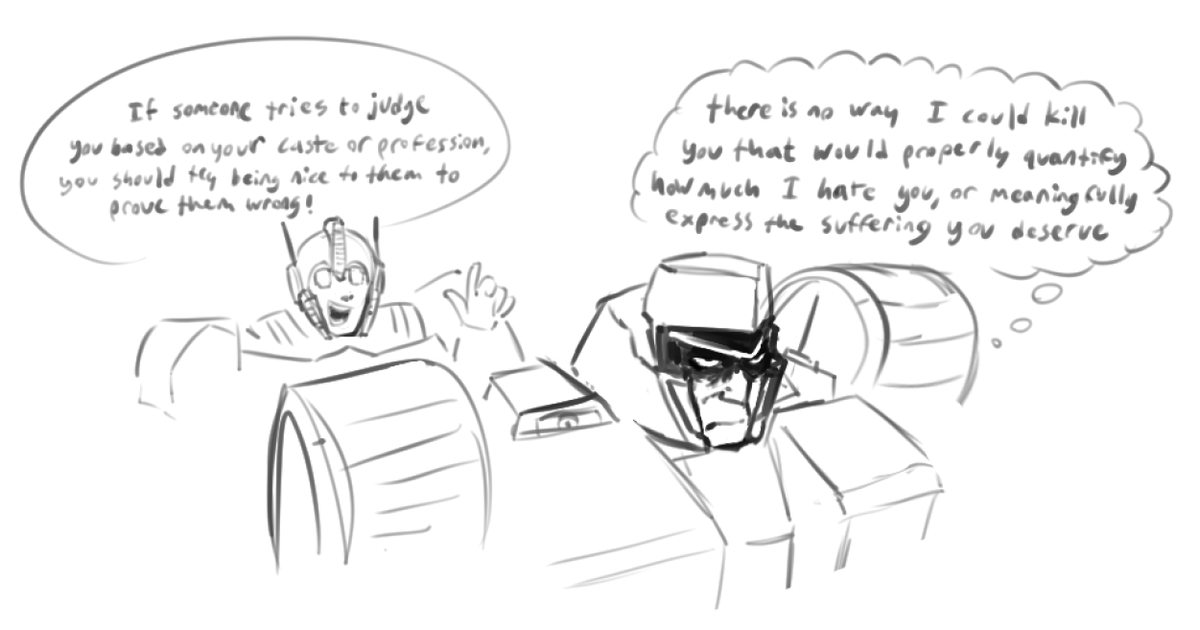 Lillified2's tweet photo. today's doodle! Megatronus and Orion https://t.co/ztqtB33b2n