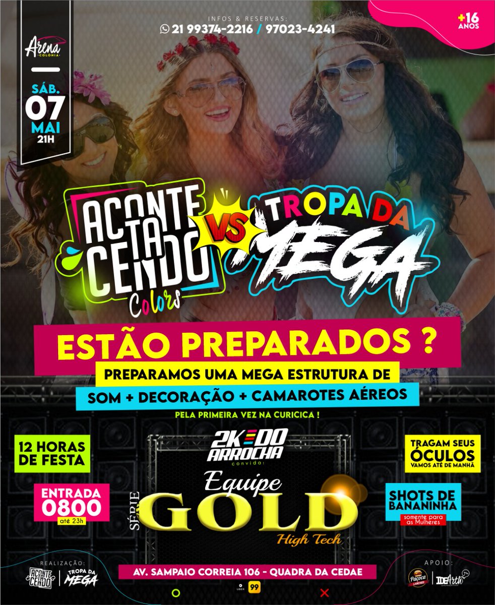 MBarcelos94's tweet photo. Dia 07 DE MAIO temos um encontro marcado nesse mega evento na QUADRA DA CEDAE, estamos preparando uma estrutura jamais vista no local. Eai, estão preparados ? 🔥🚀
 
#taacontecendo #tropadamega #equipeseriegold #bailao #arenacedae #vamcomigo #aboa #bomboou https://t.co/XXIMFb9oxS