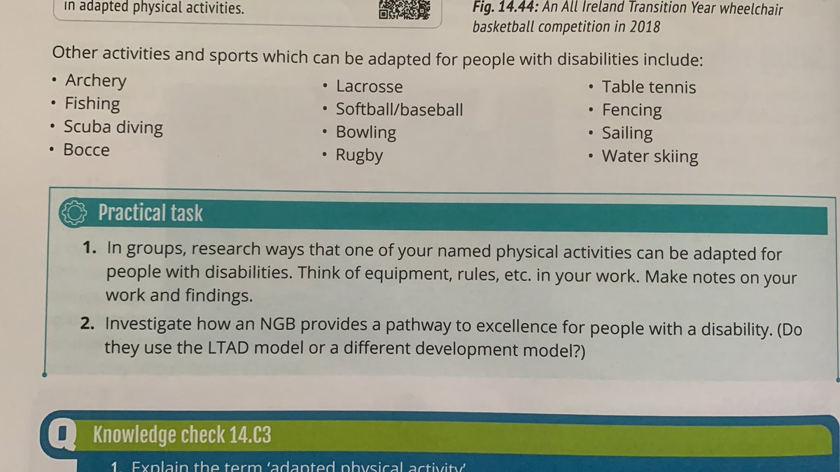 DeirCol's tweet image. Fantastic group work activity in my sixth year class today as we proposed rule and equipment adaptations to create a rounded game to include those with physical activities. Suggestions, backed up with justifications from students was incredible. #lcpe #Topic7