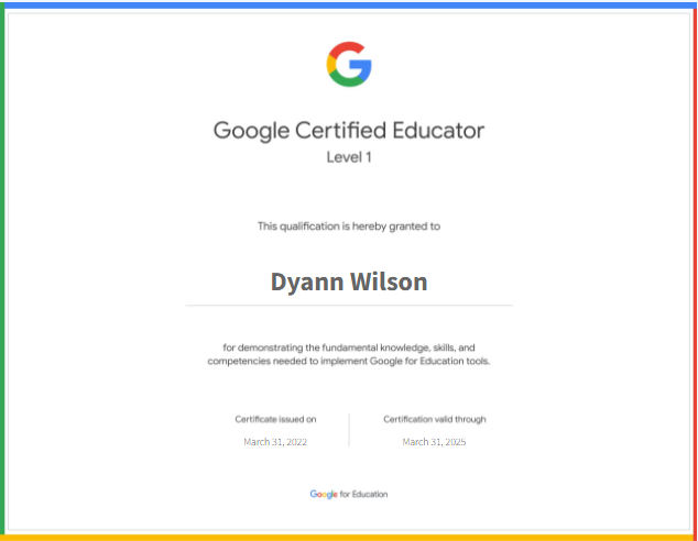 techCAREWilson's tweet image. Thanks to @friEdTechnology for prepping me for this certification with their amazing professional development! Now on to Level 2!! @techamys Thanks for constantly encouraging me to pursue this! @GoogleForEdu #techCAREtwins #CounselorsWhoTech #ConstantlyLearning
