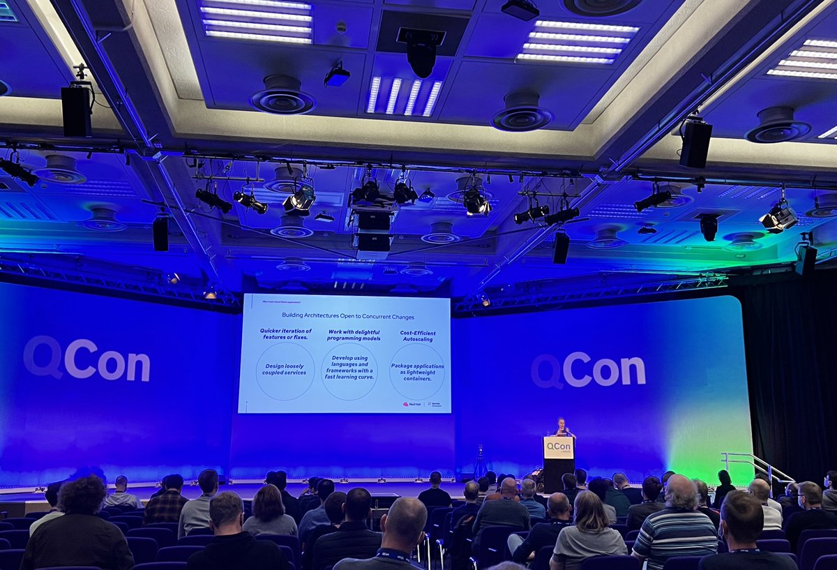 Why cloud native!? With @ammbra1508 @qconlondon ! #Java is ready!