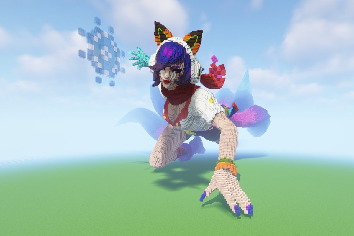 Arcade Ahri from <a href="/LeagueOfLegends/">League of Legends</a>👾

Built on <a href="/BuildersRefuge/">Builder's Refuge</a> 1.12.2

#Minecraft #Minecraftbuilds #LeagueOfLegends #Voxelart #Ahri