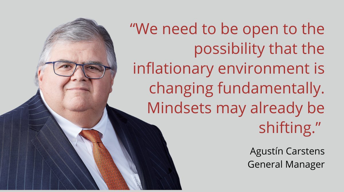 The return of inflation: Agustín Carstens argues that we may be on the cusp of a new era of global #inflation, in a lecture at the International Center for Banking and Monetary Studies in Geneva #CentralBanks #MonetaryPolicy bit.ly/3NQGO4K