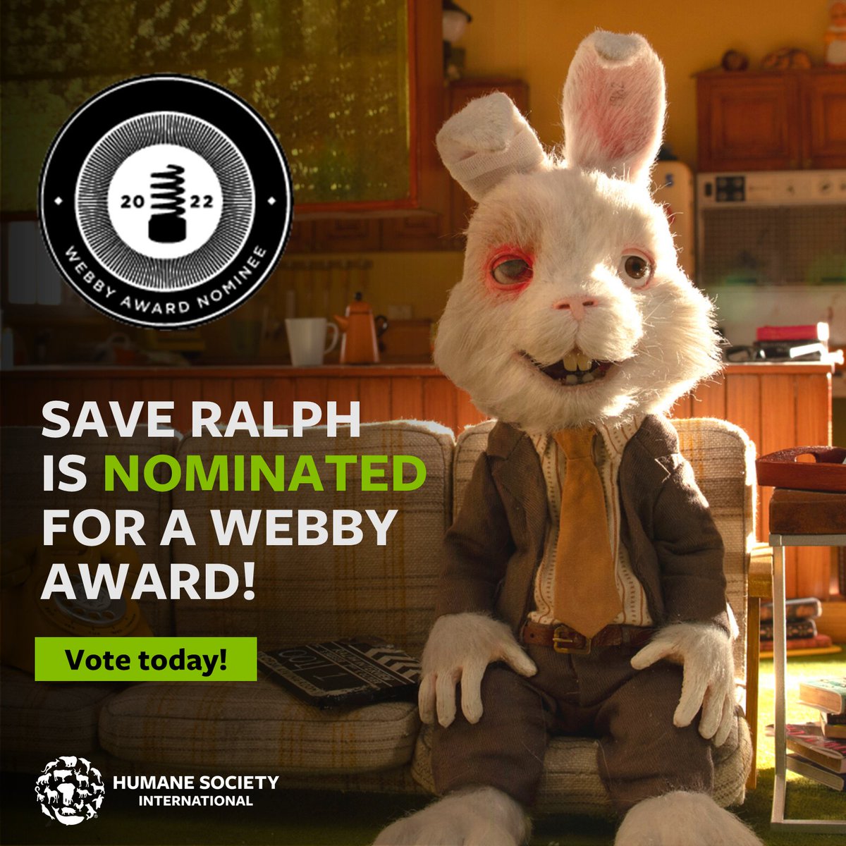 humaneworldnews's tweet photo. 📢 On the eve of Ralph’s 1st launch-aversary, we are thrilled to announce that #SaveRalph is nominated for a Webby Award—the leading international award honoring excellence on the Internet!
Please cast your vote today: https://t.co/wkj49m9JCF @TheWebbyAwards https://t.co/MSoGfNFUbB