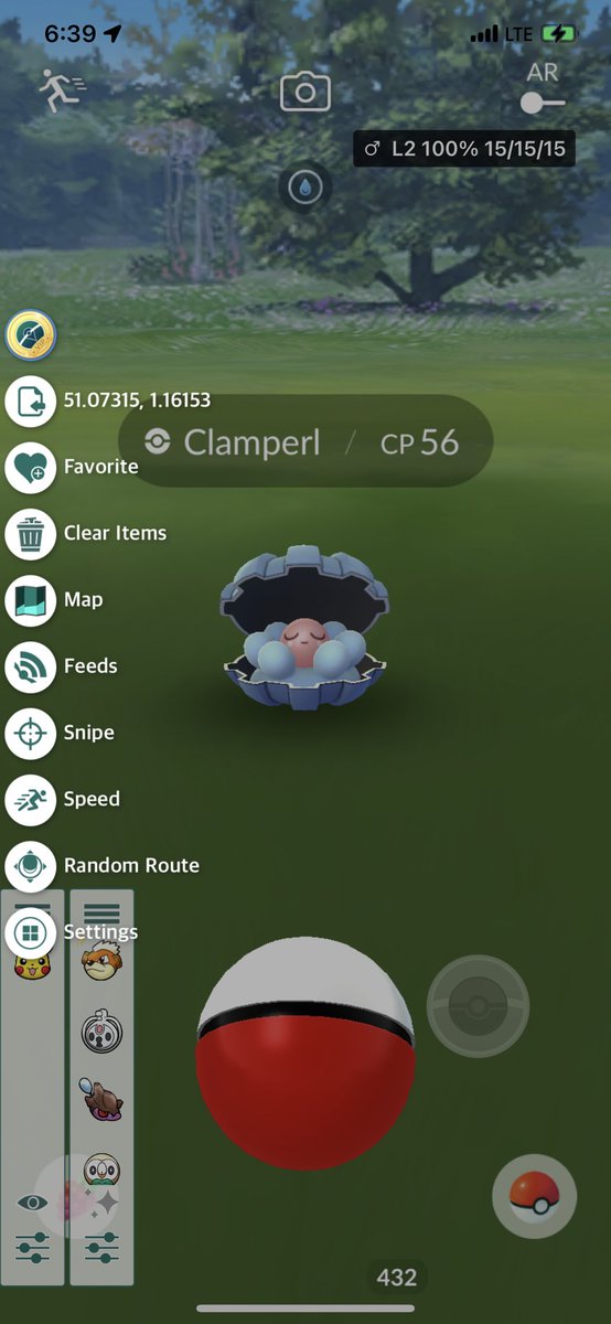 CoordsPokemon's tweet image. 51.07315,1.16153
💯✨#Clamperl
