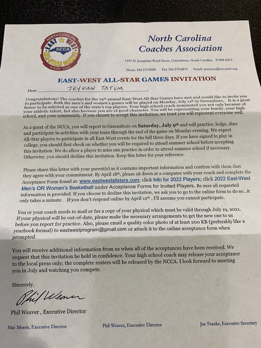 CoachCoreyThomp's tweet photo. Congratulations to Jeyvian Tatum on his selection to the East West All Star Game. The All Star Game will be held Monday July 11th at the Greensboro Coliseum. Huge accomplishment for him and our basketball program.  Congratulations Jeyvian. @SPBulldogsBBall https://t.co/VHtn5WmXYr