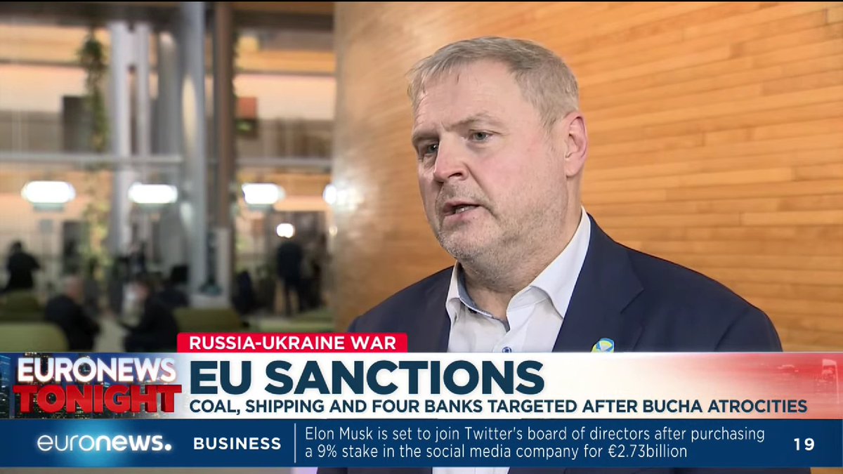 Today’s sanctions are too little too late, coal is just 5% of Russia’s revenue. NATO’s position of non-intervention ‘to prevent WW3’ is weak. NATO must understand this war isn’t just about Ukraine, it’s a war in Ukraine about Europe. If we fail to recognise this, then we’ll lose.