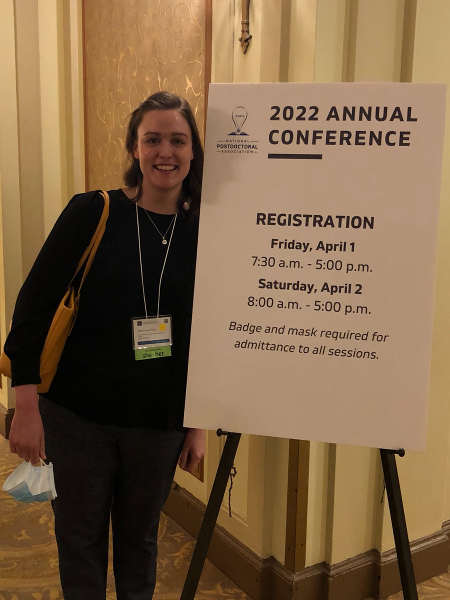 Thank you <a href="/nationalpostdoc/">nationalpostdoc</a> for an amazing conference! I enjoyed learning ways I can advocate for the postdoc community, the importance of mentoring, and new activities to implement with our postdoc association, just to name a few! #NPA2022AC #postdoclife