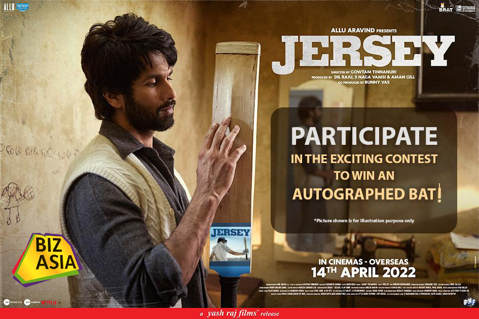 BizAsiaLive's tweet photo. 🟠 COMPETITION

#Jersey releases on 14th April. 

BizAsia is giving away an autographed #Jersey bat. 

TO ENTER:
▶Like &amp; Share this post

#ShahidKapoor https://t.co/SIfr49gKHT