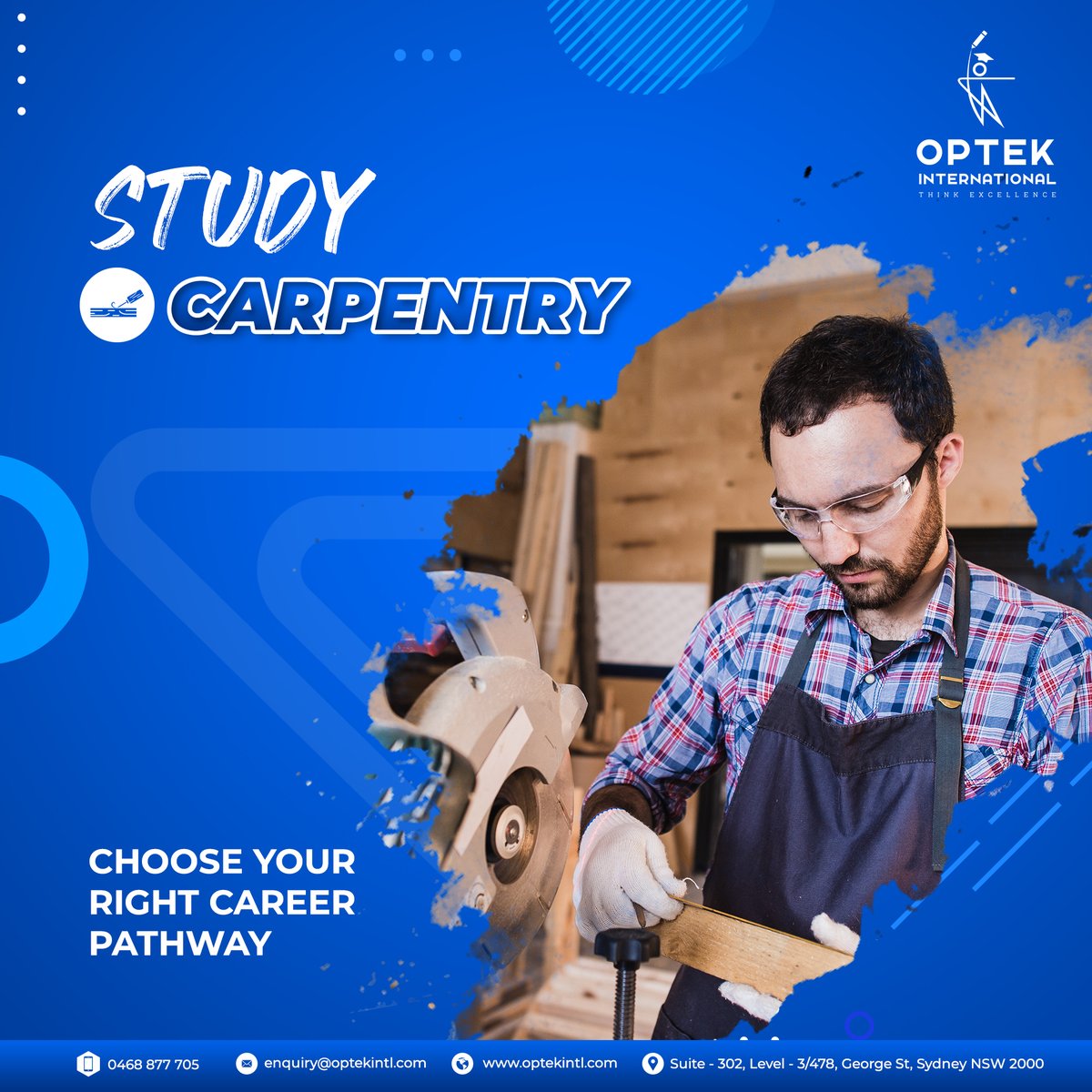 optekintl's tweet image. This suggests that carpenters have been identified as a high-demand occupation in Australia by immigrants.

𝗘𝗱𝘂𝗰𝗮𝘁𝗶𝗼𝗻𝗮𝗹 𝗣𝗮𝘁𝗵𝘄𝗮𝘆.❗️

For Appointment -  lnkd.in/gSFE5Bde

#CarpentryCertificate #CarpentryCourse