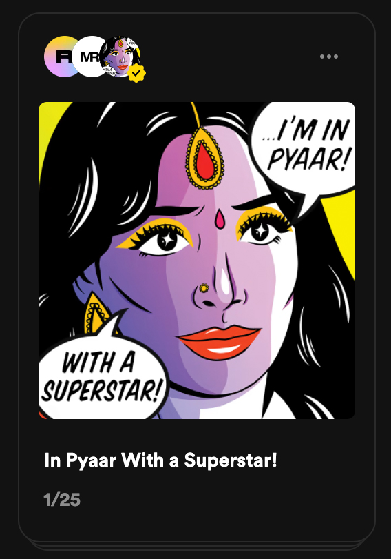 MustaaliRaj's tweet photo. Just collected #hatecopy first #NFT. Thanks #MariaQamar! This limited collection is part of Maria’s first exhibition with @MOCAtoronto – a true celebration of support for burgeoning young artists in #Toronto.
#dhamakedarsuperstar https://t.co/sKJHSpxECc