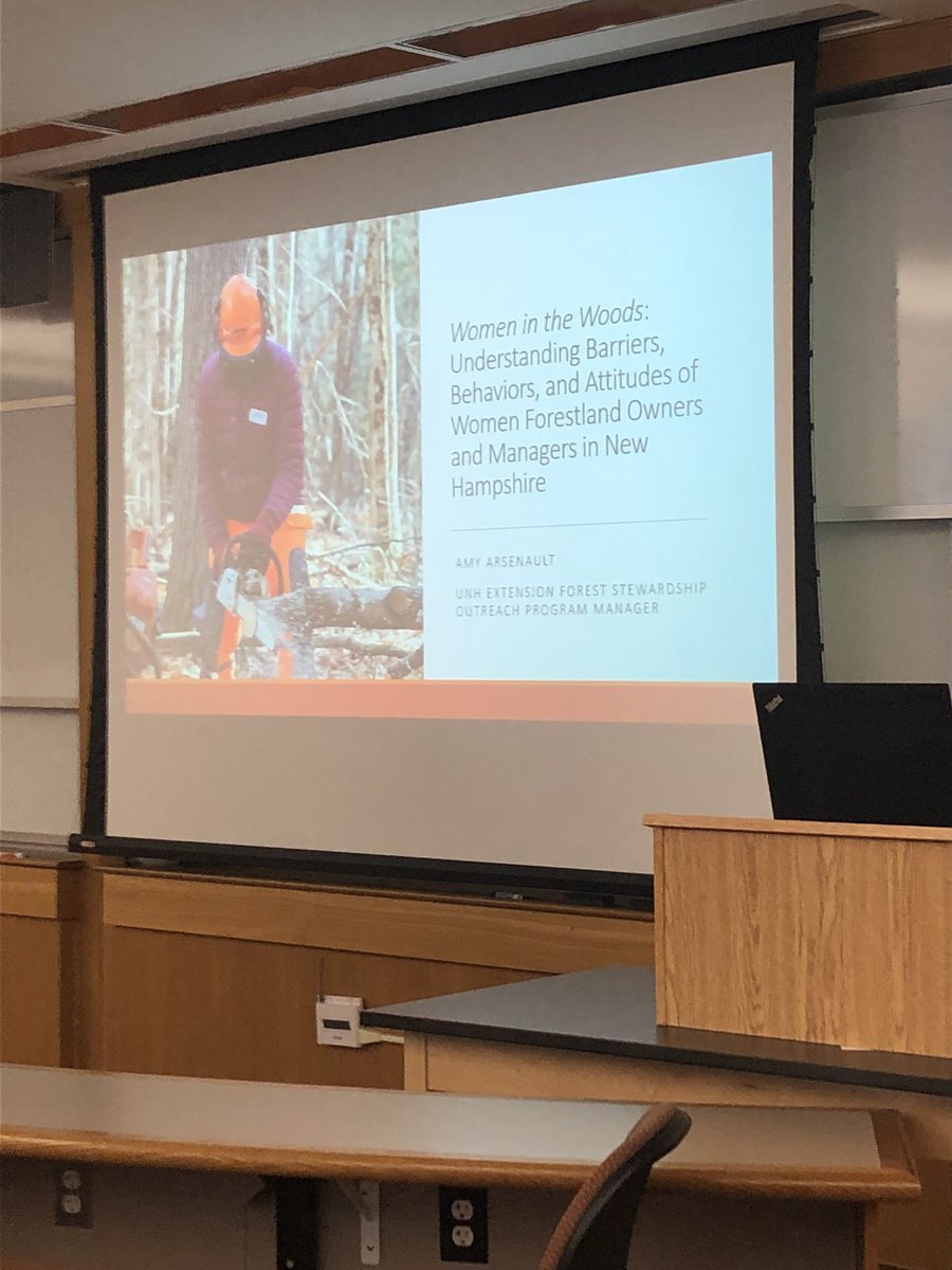 So excited to hear <a href="/UNHExtension/">UNH Extension</a>’s Amy Arsenault share her masters’ research at our NREN seminar today!