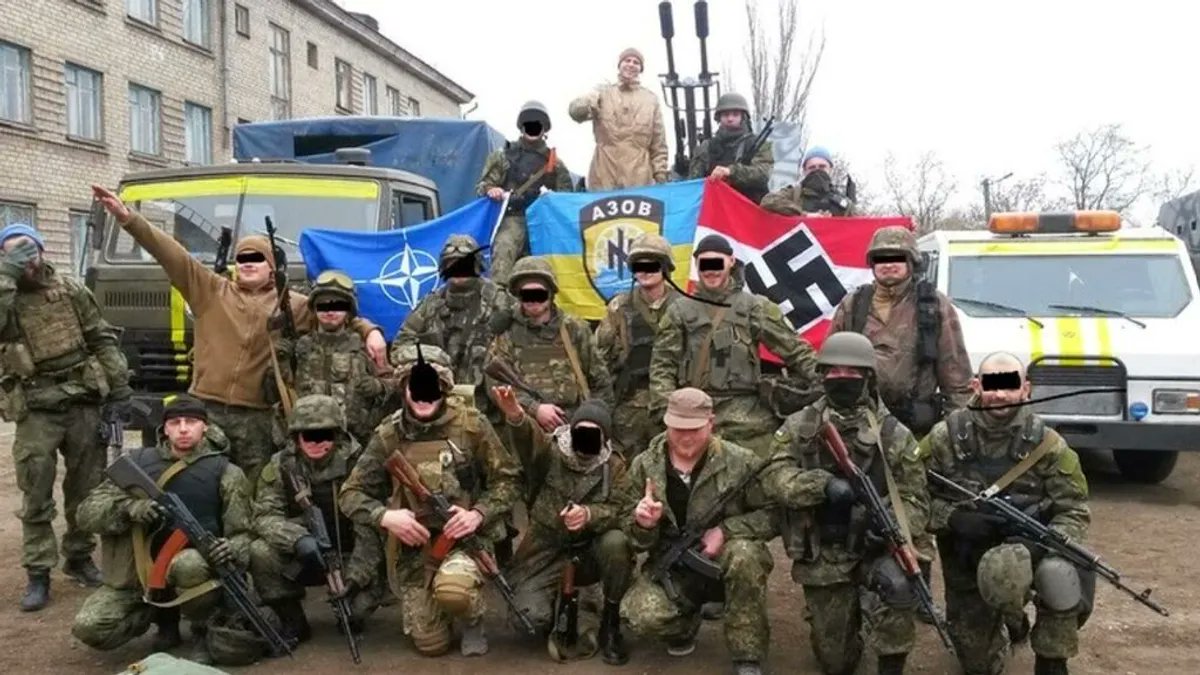anluma99's tweet photo. Zelenski: La demagogia barata de un líder que tiene en su ejército batallones neonazis: comparar Ucrania con Gernika. https://t.co/zcNK7XfLXe