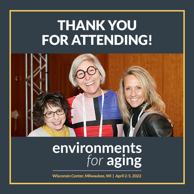 Thank you for attending EFA Conference + Expo 2022! 

We hope you'll stay in touch throughout the year to share how what you've learned this week at #EFAcon helps you to better meet the needs of our aging population.

#dementiacare #memorycare #seniorfriendly